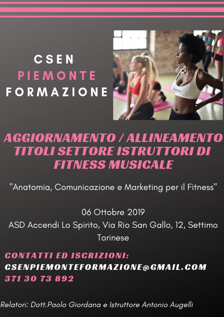 Corso Di Aggiornamento Allineamento Titoli Istruttori Fitness